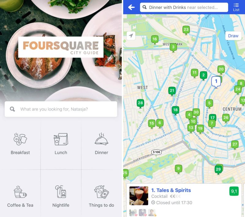Favoriete reisapps: FourSquare City Guide Favoriete reisapps: FourSquare City Guide